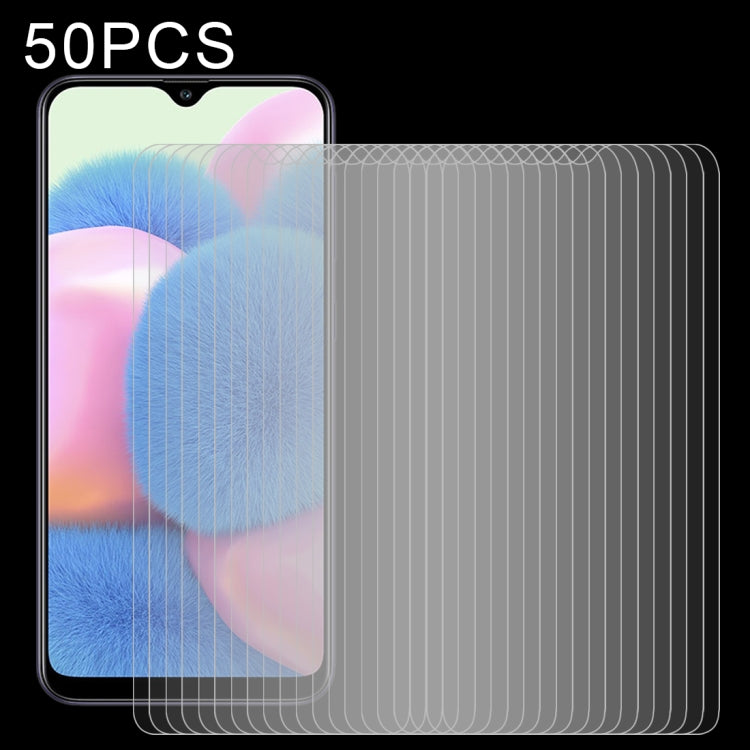 50-pack 9H 2.5D tempered glass screen protectors, clear, for phone fronts