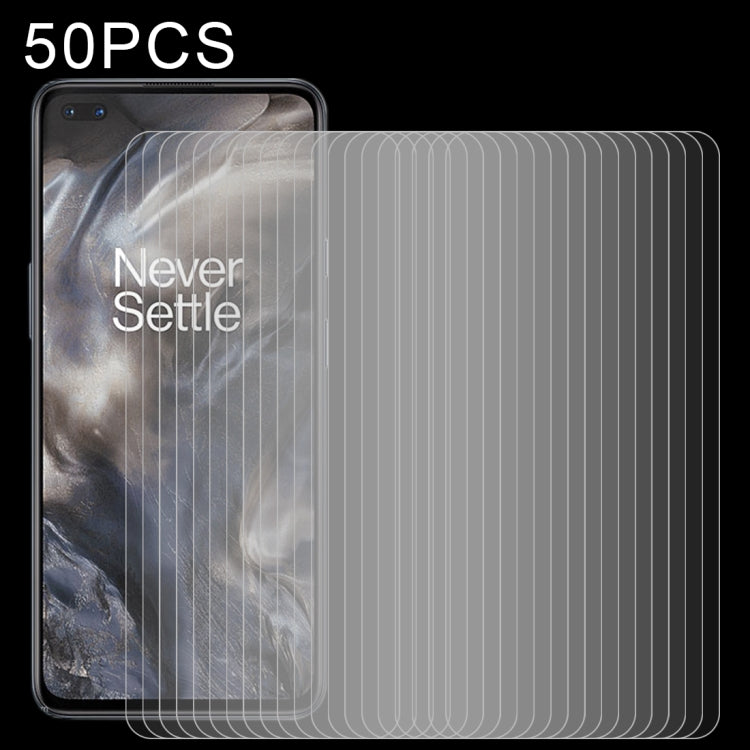 50-pack 9H 2.5D tempered glass screen protectors, clear, for phone fronts