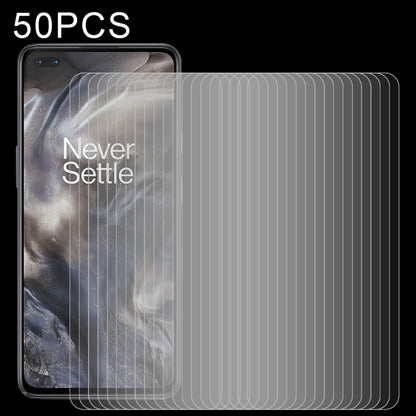 50-pack 9H 2.5D tempered glass screen protectors, clear, for phone fronts