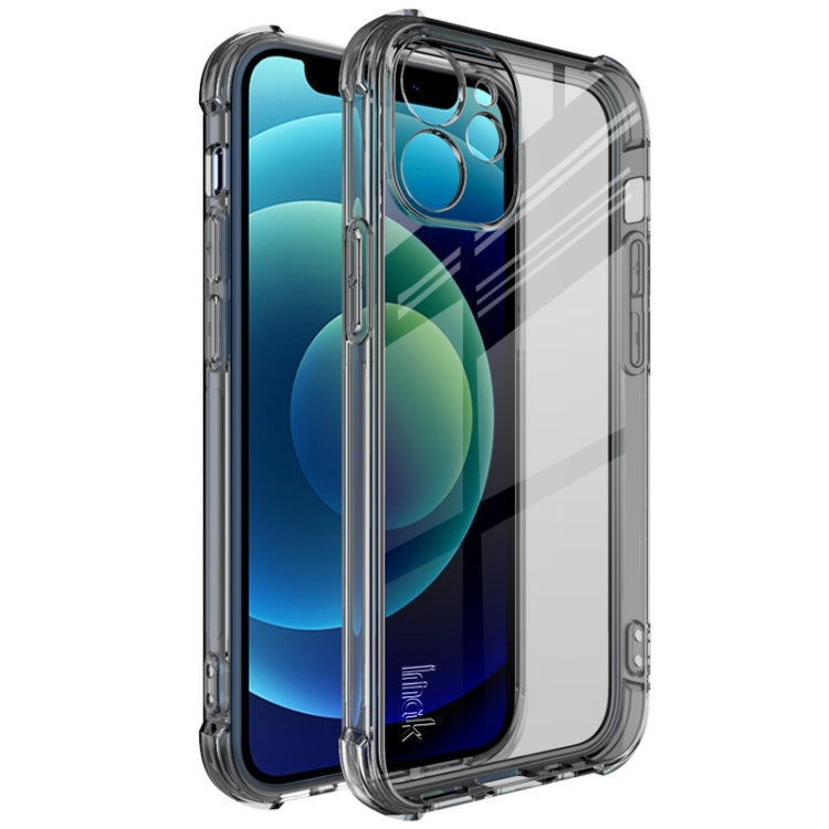 Clear TPU shockproof phone case with camera cutout and screen protector