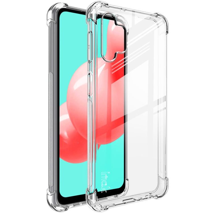 Clear TPU shockproof phone case with screen protector and side button cutouts