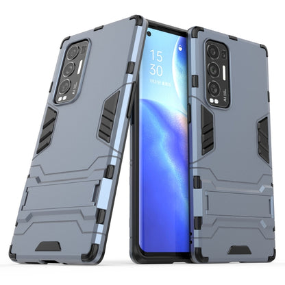 Gray and navy blue rugged phone case with dual-layer shock protection