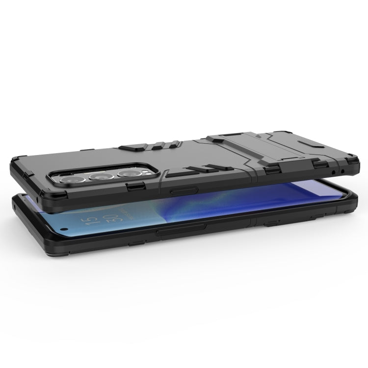 Rugged phone case with built-in kickstand holder along the back