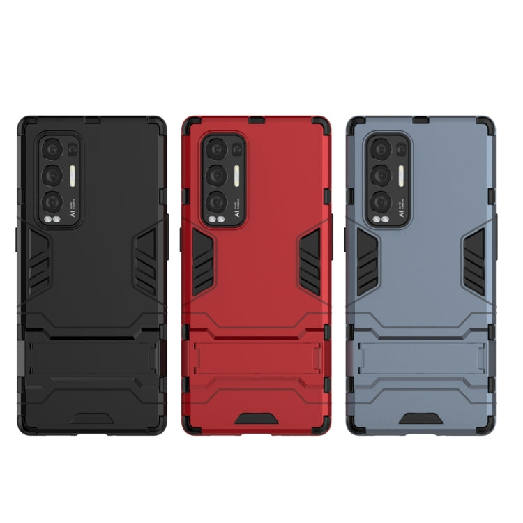 Set of rugged phone cases in black, red, and gray with kickstand