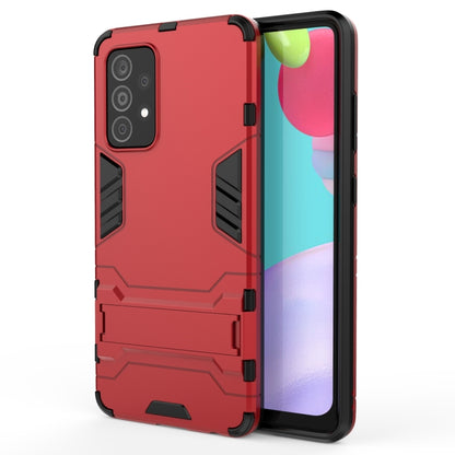 Red shockproof phone case with textured grip and cutouts for buttons and ports