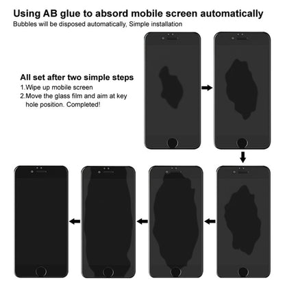 Tempered glass screen protector installation steps with alignment and bubble removal
