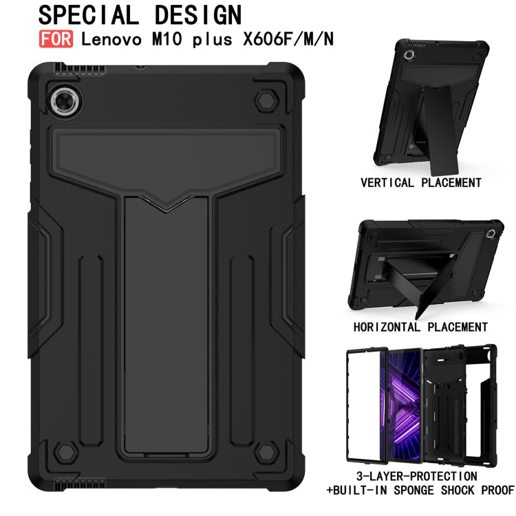 Black rugged tablet case with kickstand for vertical and horizontal placement
