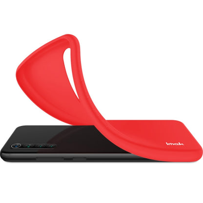 Red soft TPU phone case with raised edge for screen and camera protection