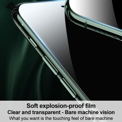 Curved transparent hydrogel protector film covering smartphone edges