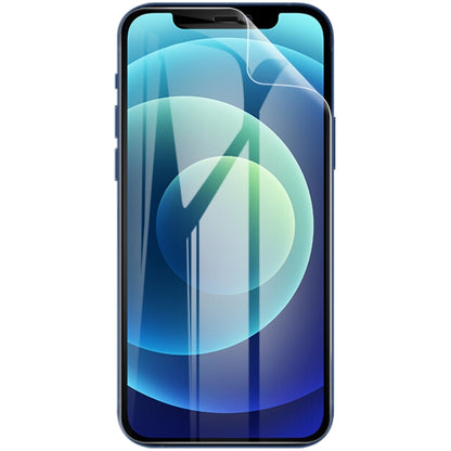 Curved full-screen hydrogel protector film on front of smartphone