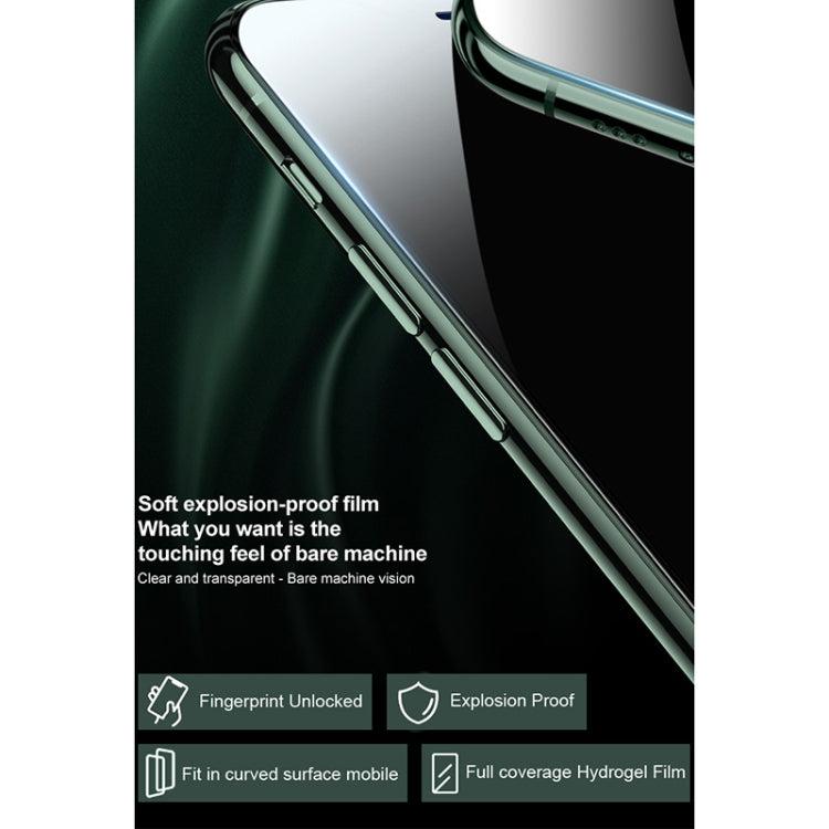 Hydrogel screen protector film on phone edge for curved, full-screen fit