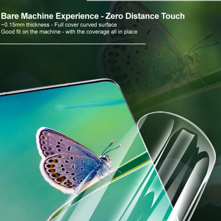 Curved hydrogel screen protector film covering smartphone display