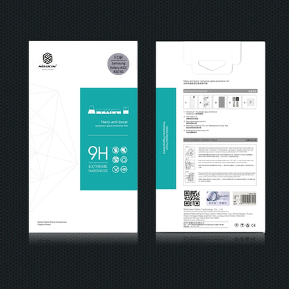 Tempered glass screen protector packaging with model label and care instructions