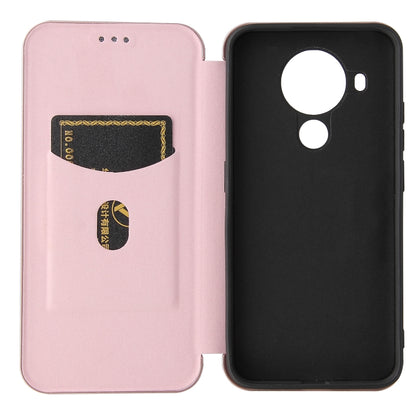 Pink flip case with card slot window and matching black back cover