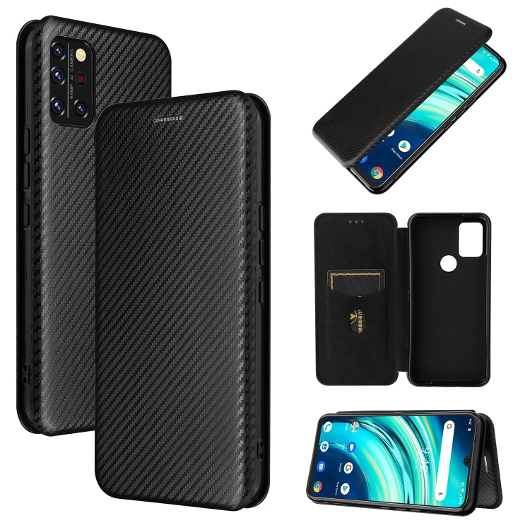 Black carbon fiber texture magnetic flip phone case with card slot for phone coverage