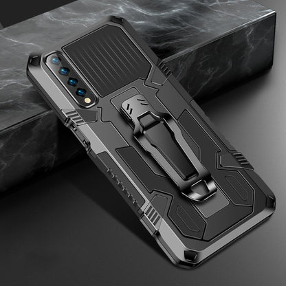 Shockproof phone case in space gray with rugged armor shell and camera protector openings