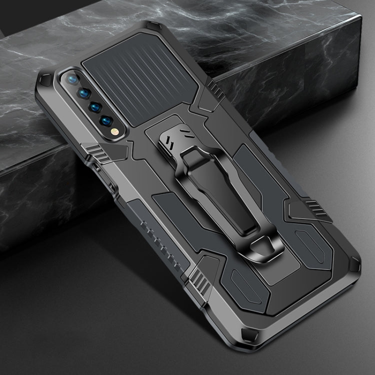 Shockproof phone case in space gray with rugged armor shell and camera protector openings