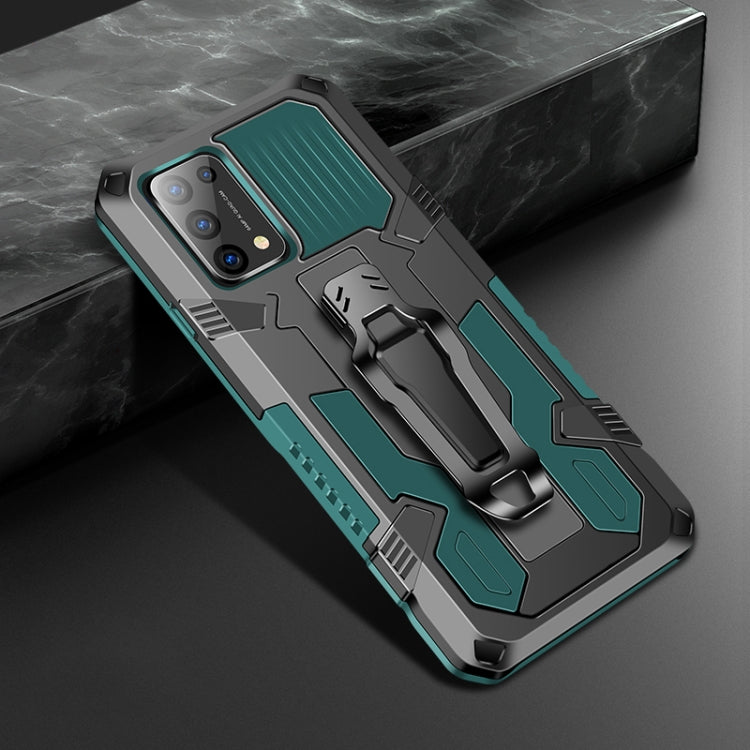 Shockproof protective phone case, teal/gray armor shell with raised camera guard