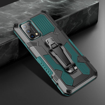 Shockproof protective phone case, teal/gray armor shell with raised camera guard