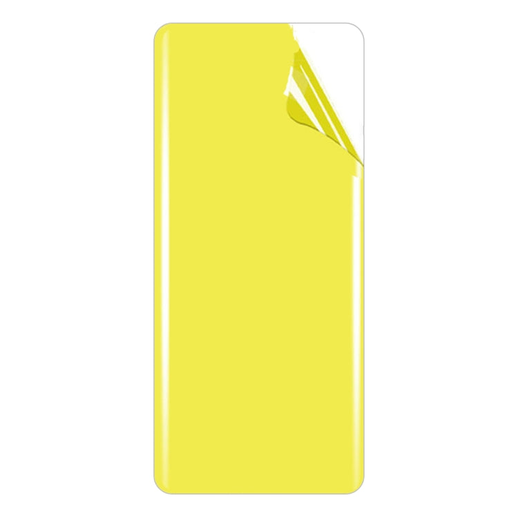Full-coverage TPU screen protector film sheet with rounded edges and cutout