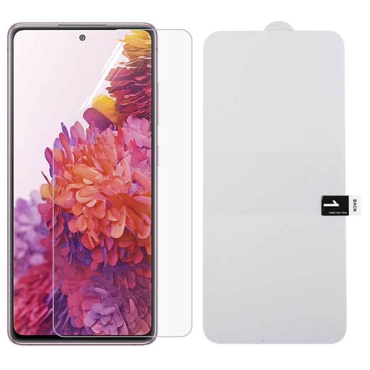 Full-screen hydrogel screen protector film, clear flexible front shield