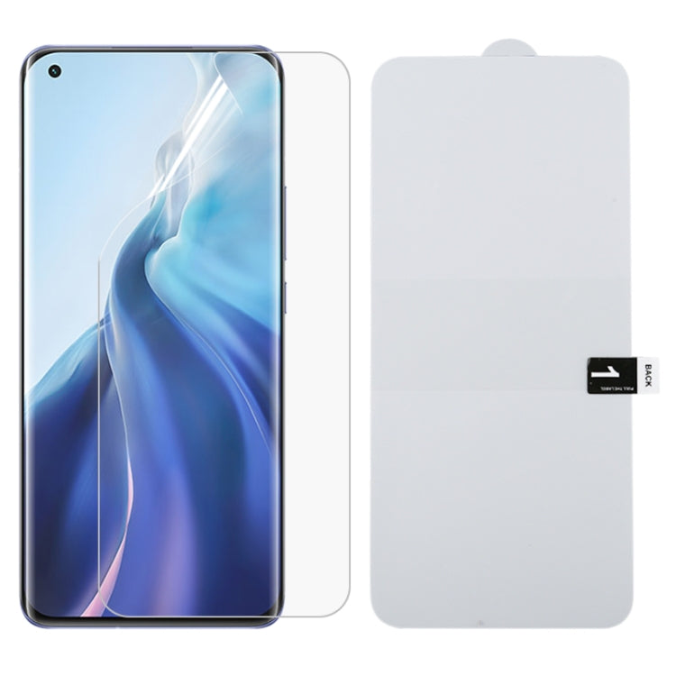 Full-screen hydrogel screen protector film, clear front cover sheet with cutout