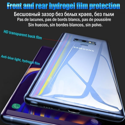 Hydrogel back and screen protector film over a smartphone, with camera cutout visible