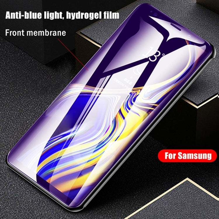 Hydrogel screen protector film on a smartphone display, with curved edge coverage