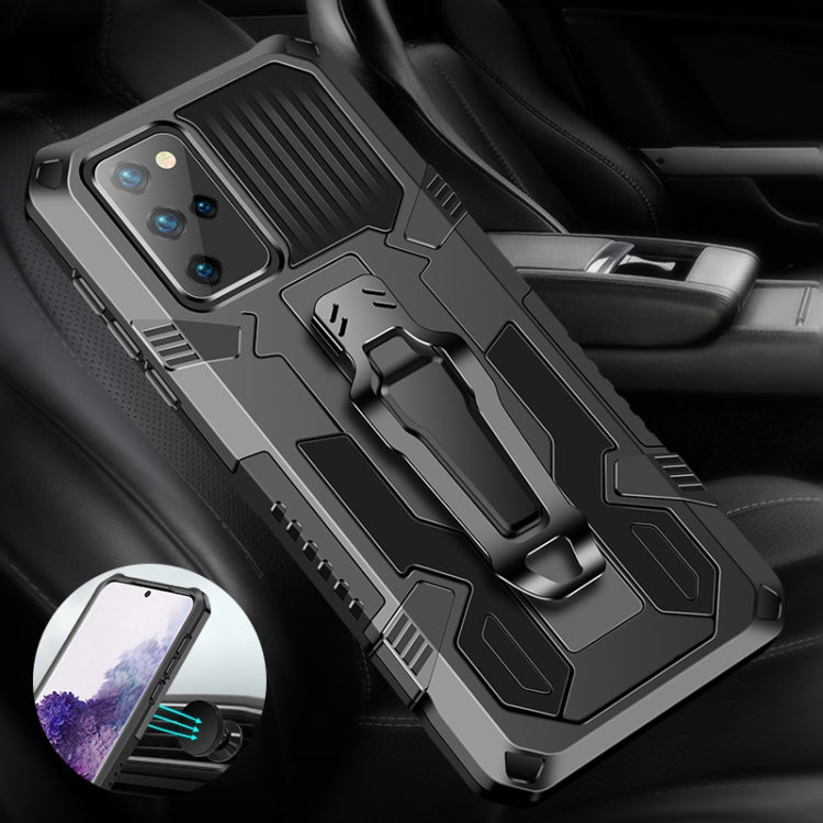 Black rugged phone protective case with kickstand on car seat