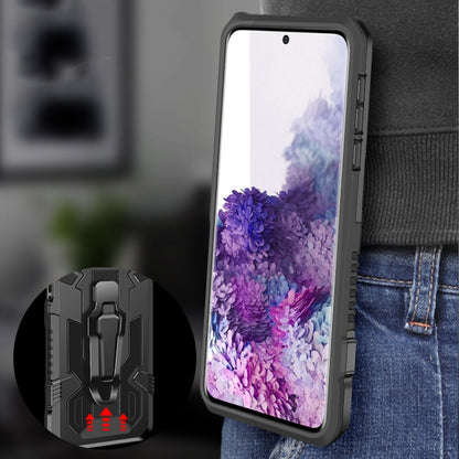 Dark rugged phone protective case on a smartphone with purple screen