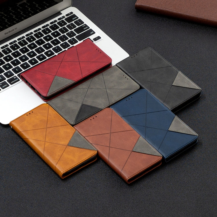 Rhombus-texture magnetic wallet phone cases, flip cover and card slots, multiple colors