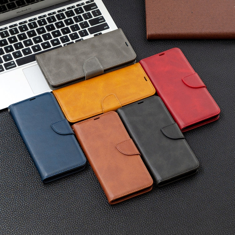 Mixed-color flip PU leather phone wallet cases with card slots and wrist strap