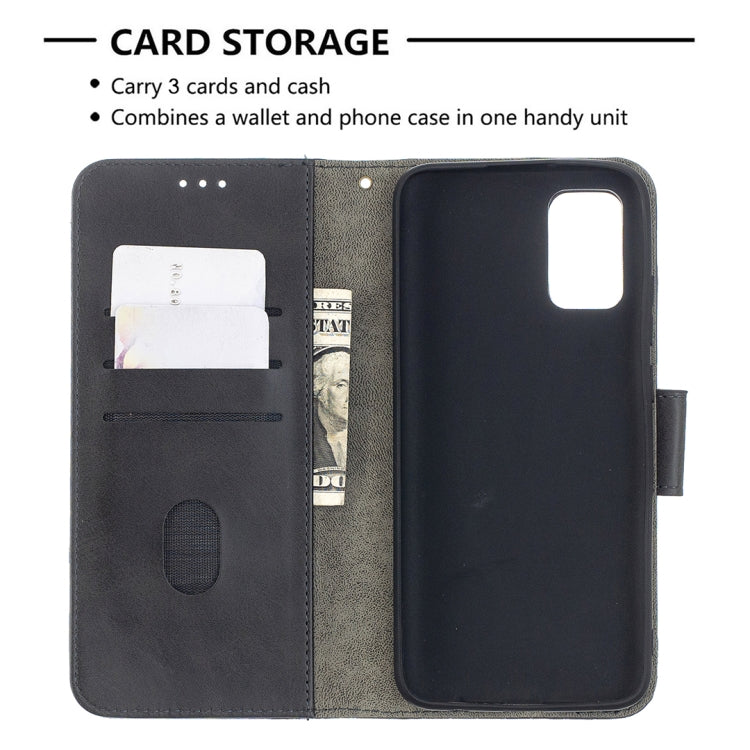 PU leather phone wallet case, black crocodile texture, open wallet with card slots