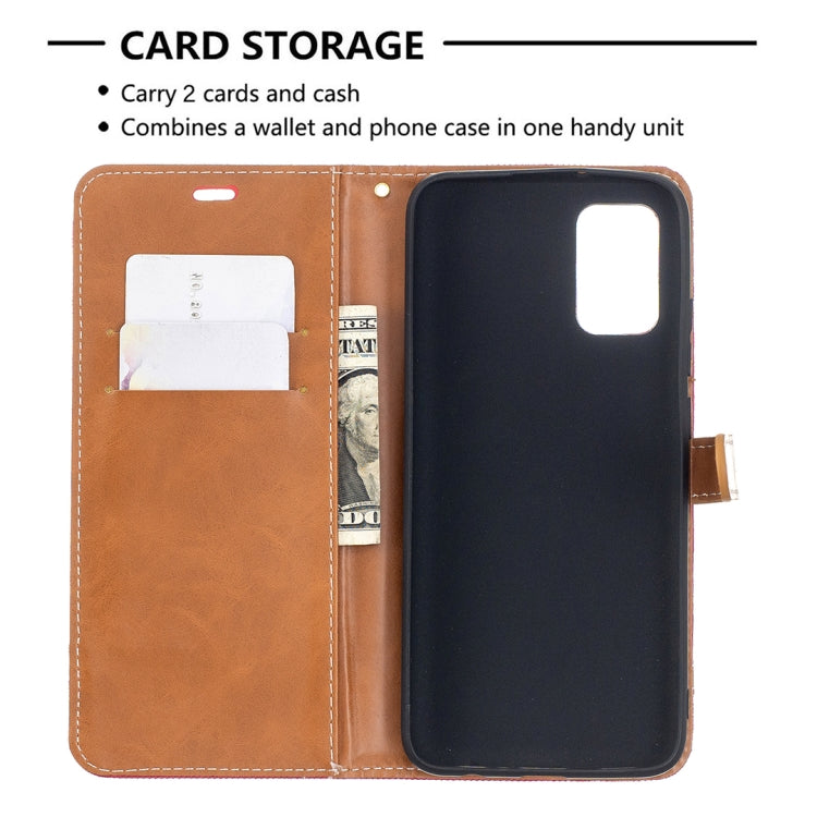 Brown flip leather phone wallet case with card slots and holder pocket
