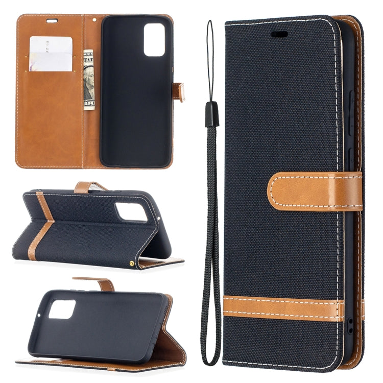 Dark blue flip leather phone wallet case with lanyard strap and card slots