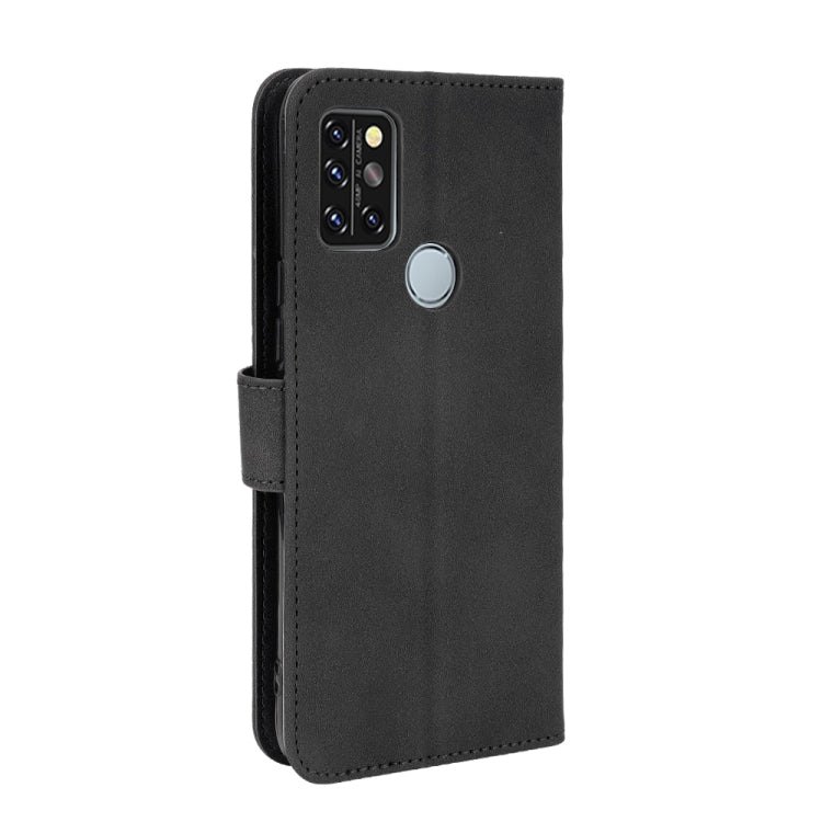 Black PU leather flip phone case with magnetic strap and camera cutout
