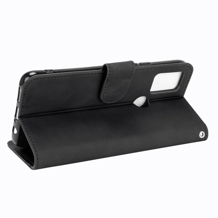 Black PU leather flip wallet phone case with stand position and card slots