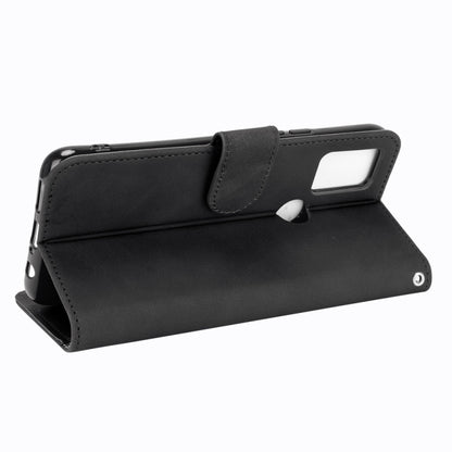 Black PU leather flip wallet phone case with stand position and card slots