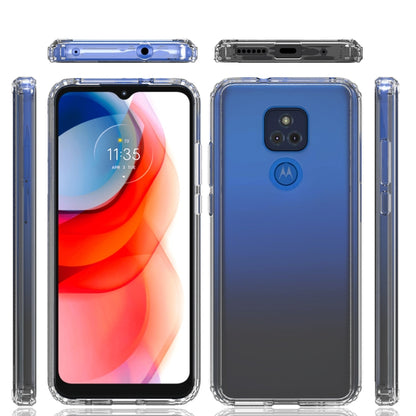 Clear TPU acrylic phone case set, front, back, and side profile views