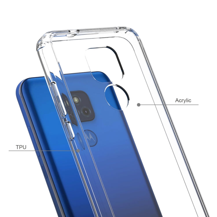 Transparent TPU and acrylic phone case, camera cutout, close-up angle