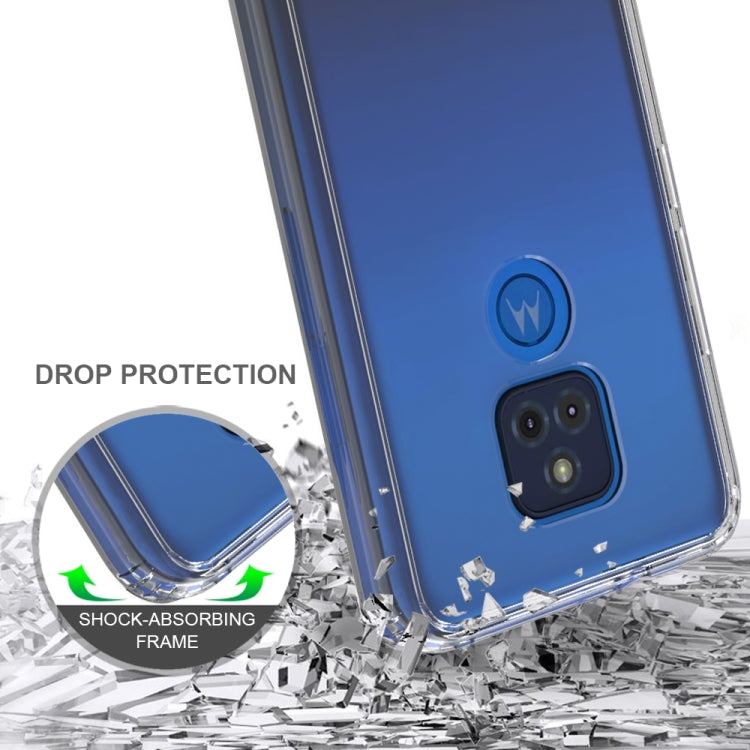 Clear TPU acrylic phone case with shock-absorbing frame, camera cutout on back
