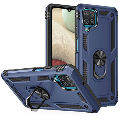 Shockproof protective phone case with rotating kickstand, navy and black, for Samsung Galaxy A72 5G