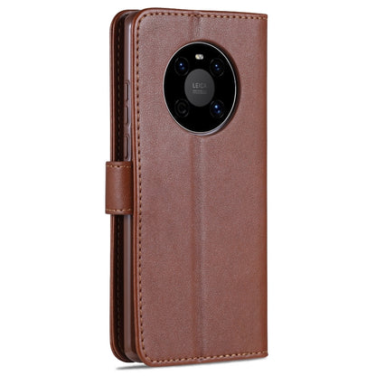 Brown vertical flip leather phone case with camera cutout and side protection edges