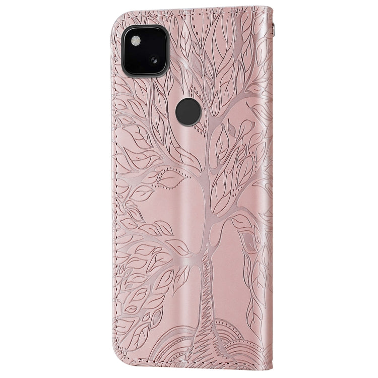 Rose gold embossed leaf phone wallet case back with camera cutouts and button panel