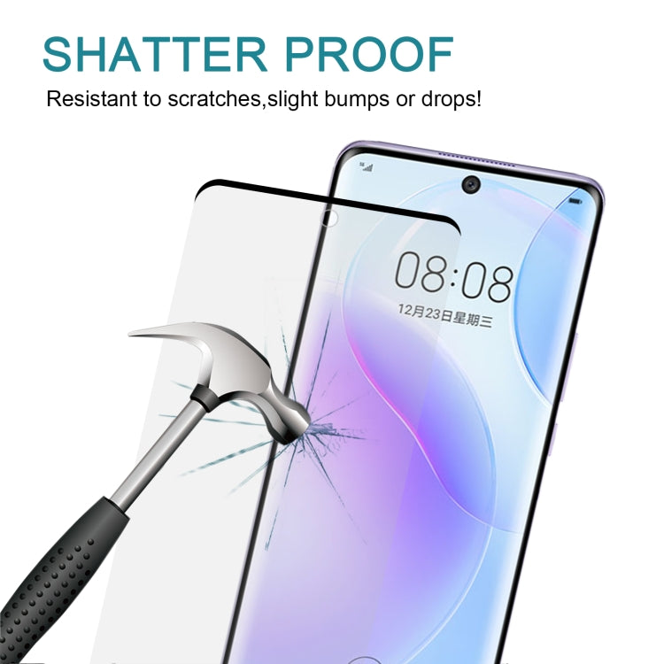 Shatterproof tempered glass screen protector film on smartphone after impact