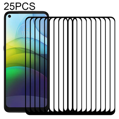 25-pack tempered glass screen protectors over colorful phone display