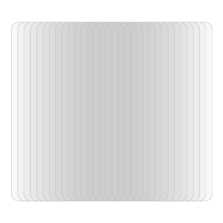 Stack of tempered glass screen protector films with rounded 2.5D edges