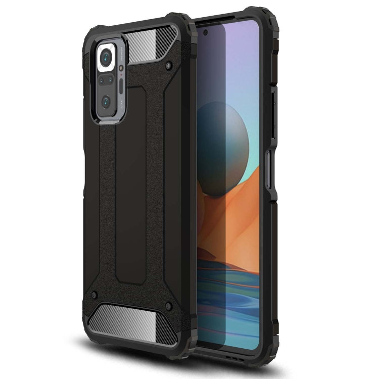 Black rugged phone case with textured grip, raised corners, and camera cutouts