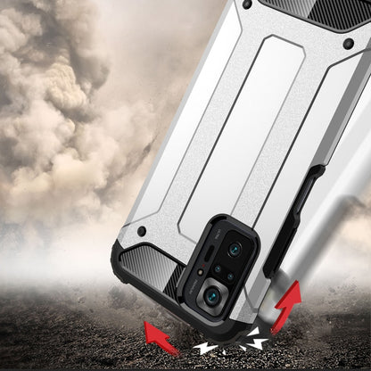 Rugged TPU+PC phone case for Xiaomi Redmi Note 10 Pro, with camera cutout and raised edges