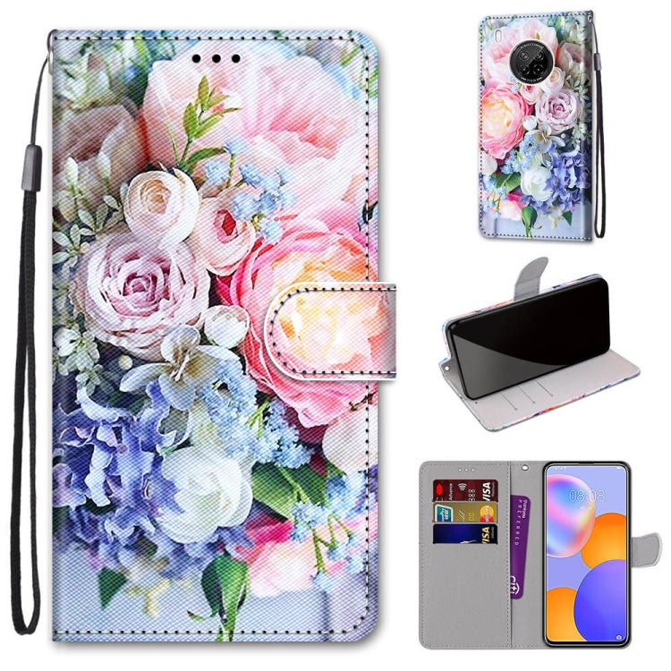 Coloured Drawing Cross Texture Horizontal Flip PU Leather Case with Holder & Card Slots & Wallet & Lanyard, For LG Stylo 7 5G, For Huawei Y9a, For Honor 10X Lite, For Nokia 2.4, For Nokia 3.4
